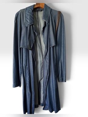 Zara Dark Blue Trench Coat